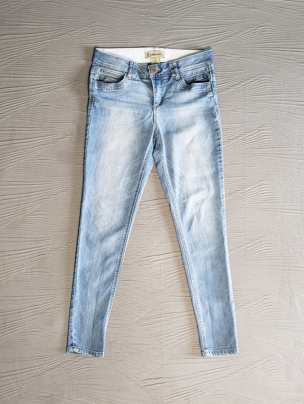 DEMOCRACY Women's "Ab" Technology High-Rise Stretchy Skinny Jeans (6) Blue